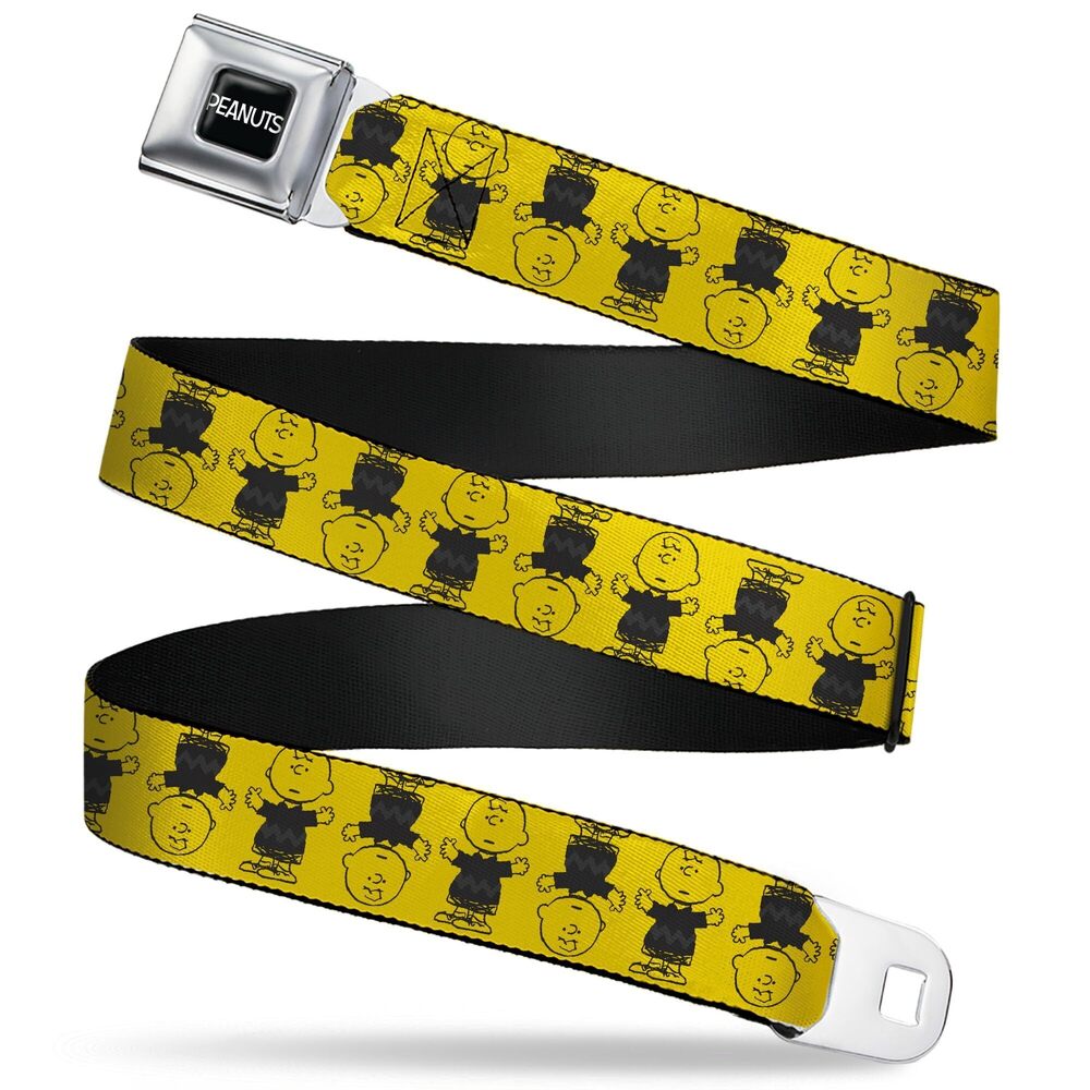 7068 Peanuts Worldwide LLC Belt, Seatbelt Buckle Belt, Peanuts Charlie